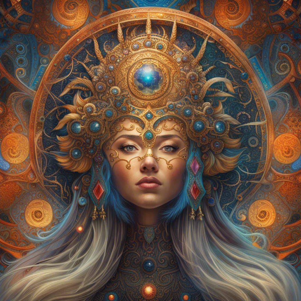 The Cosmic Priestess - AI Generated Artwork - NightCafe Creator