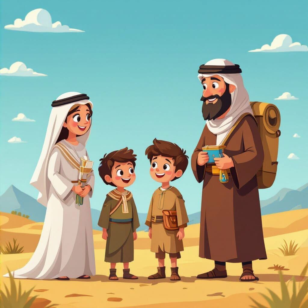 Girl Among Dolls in Watercolor Floral Illustration