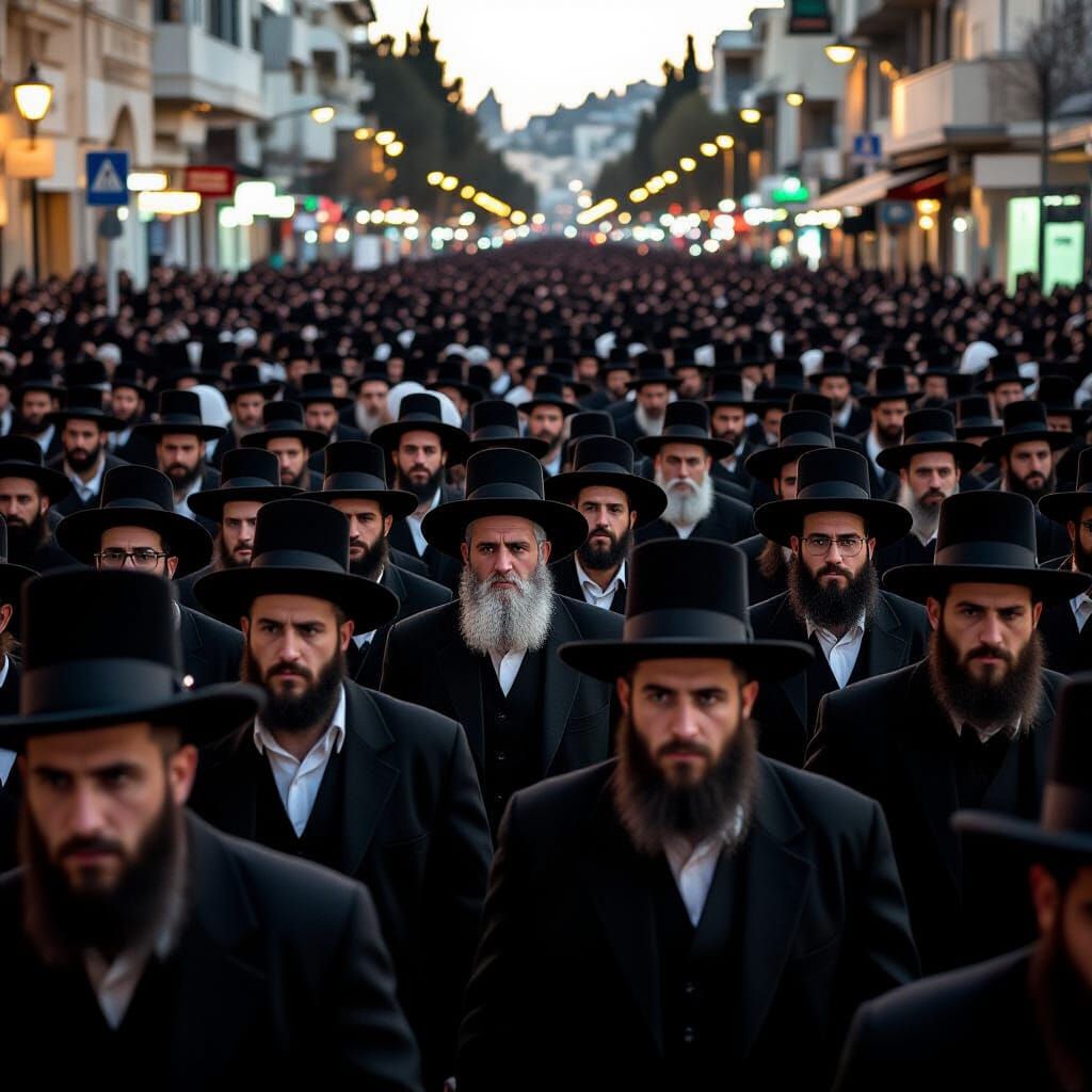 Thousands of Haredi Jews Protest in Jerusalem