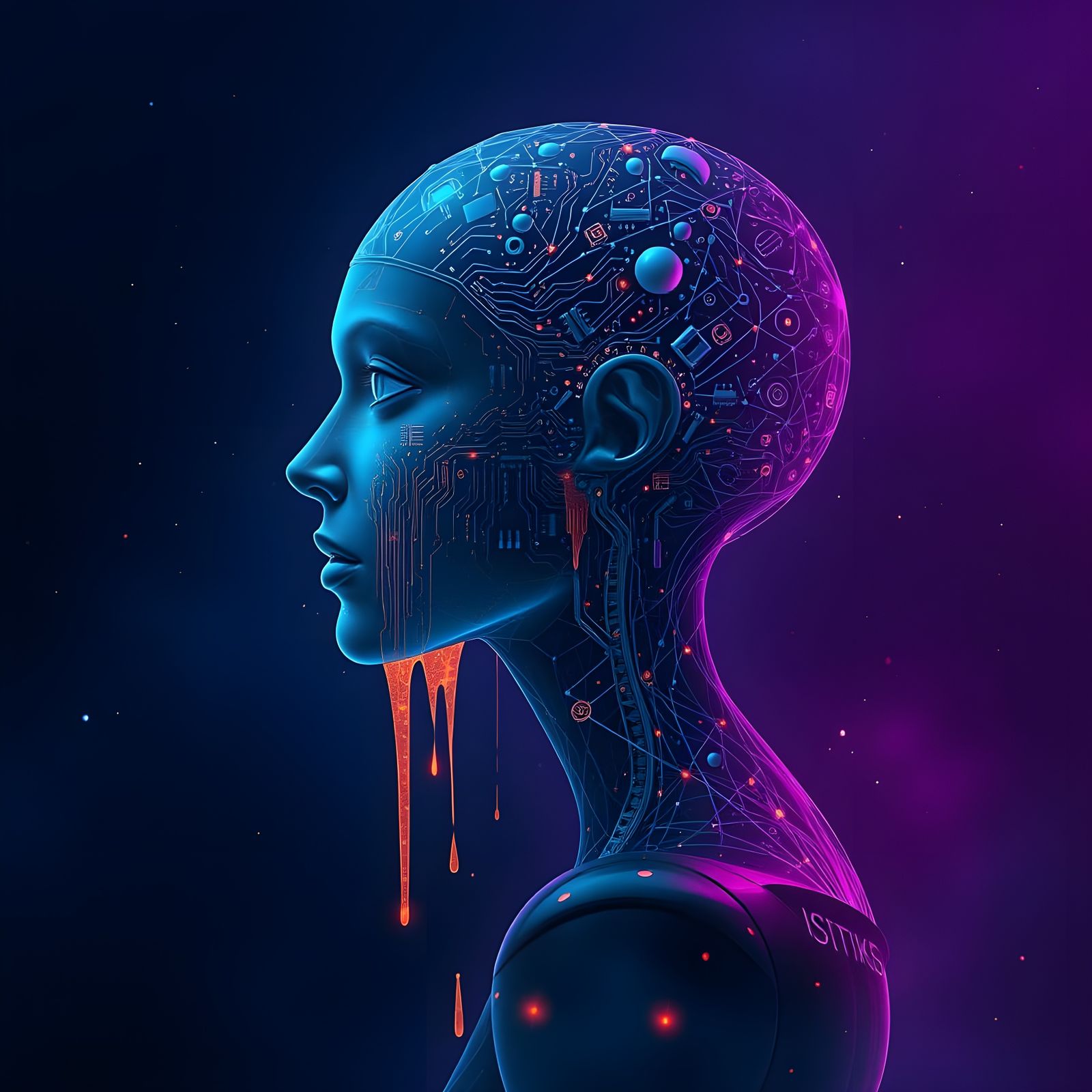 Surreal AI Portrait Dripping with Mystery in Filmic Style