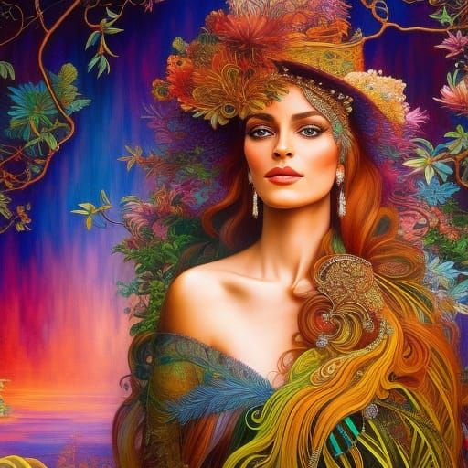 Tropical queen - AI Generated Artwork - NightCafe Creator