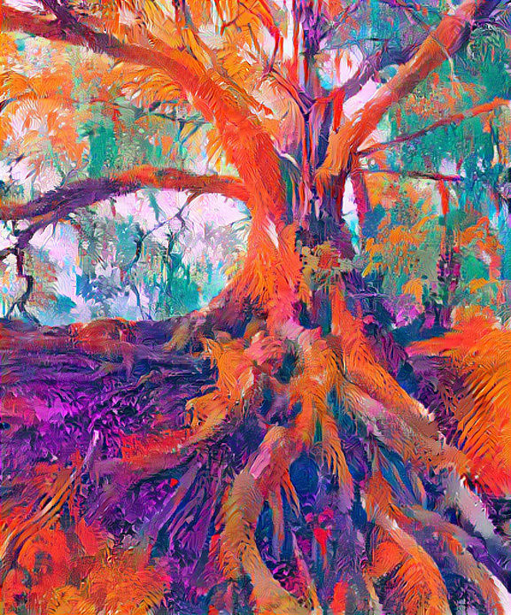 Tree and colors fantasy
