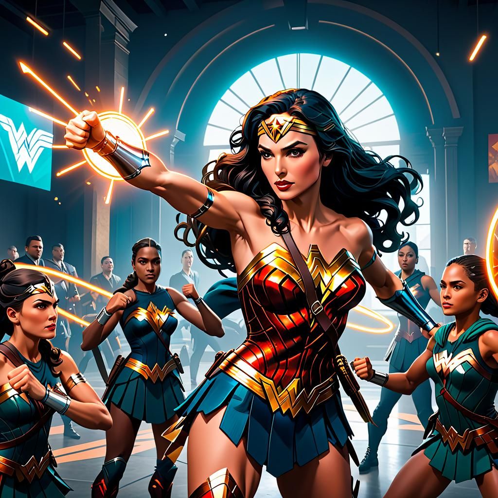 Wonder Woman, teaching, school, self-defense classes to loca...
