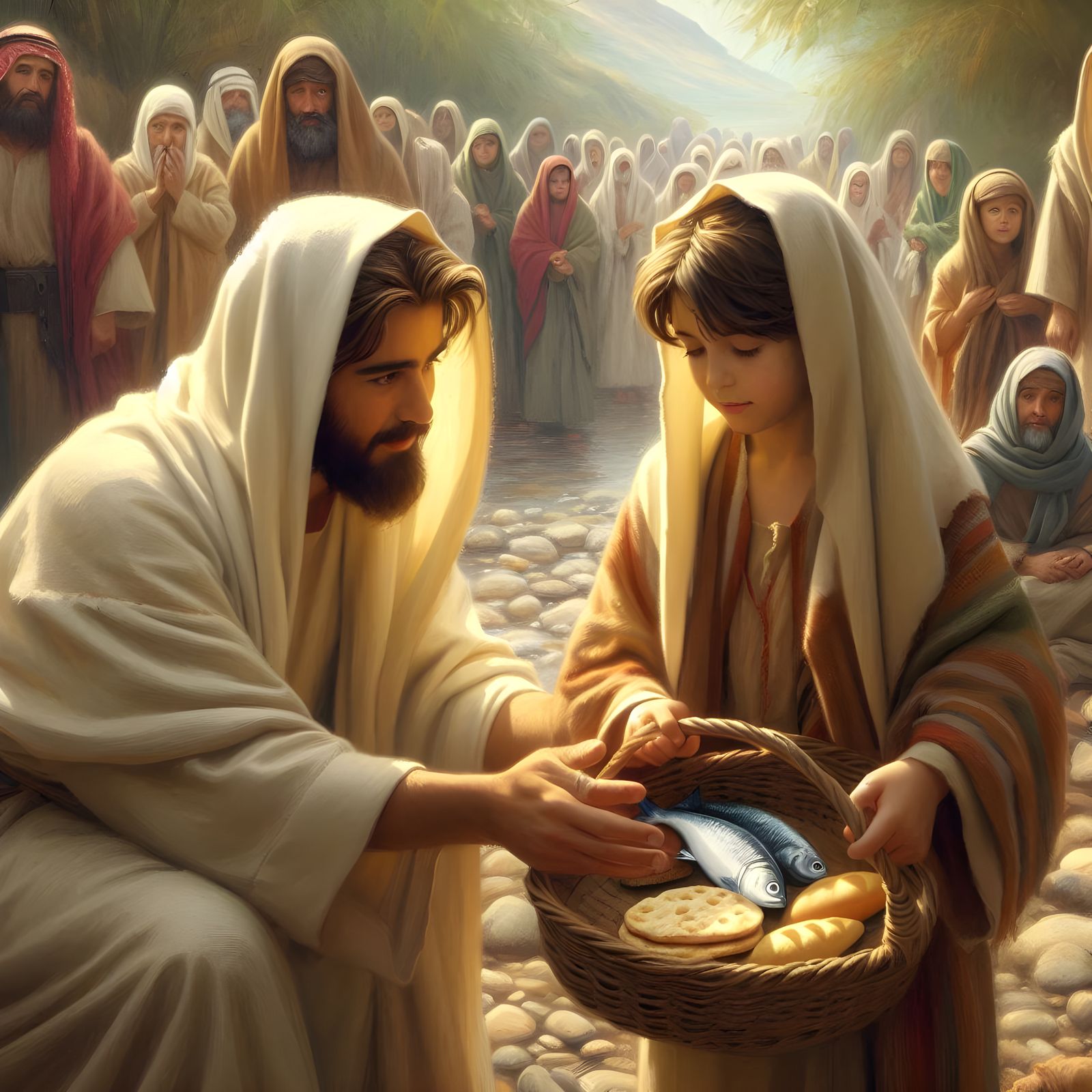 There is a lad here, which hath five barley loaves, and two ...