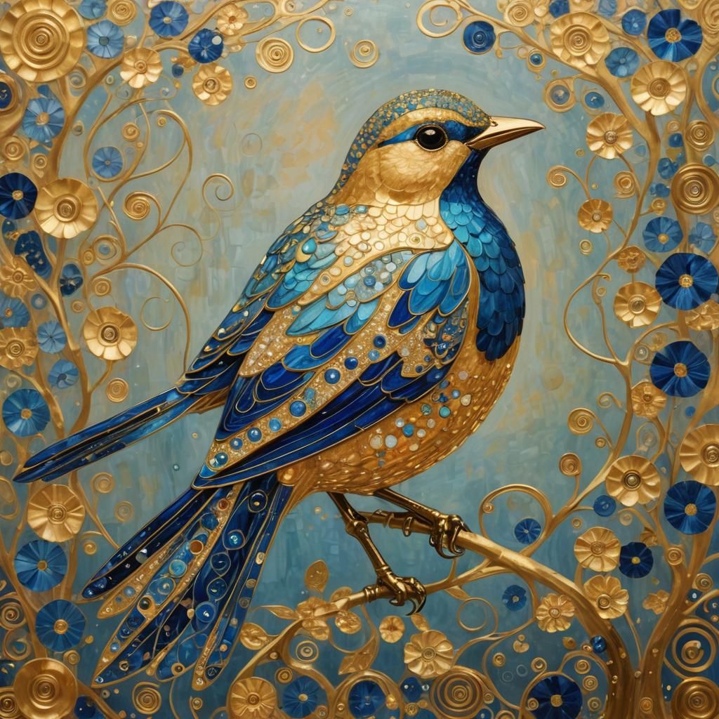 golden bird  by @Nancbloom