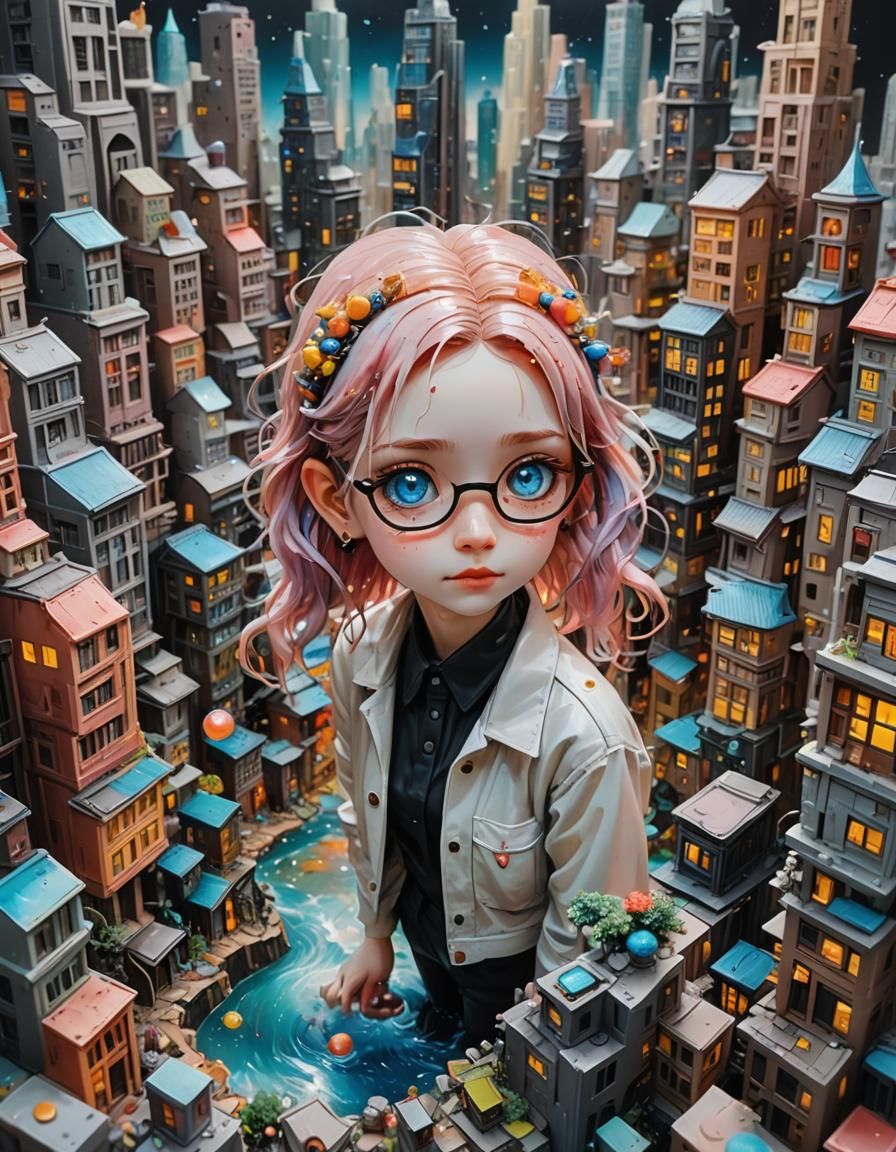 A mesmerizing resin miniature capturing an epic surrealism s...