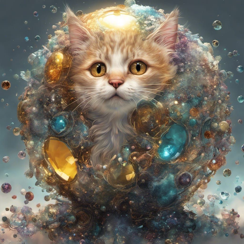 Glitter kitten AI Generated Artwork NightCafe Creator