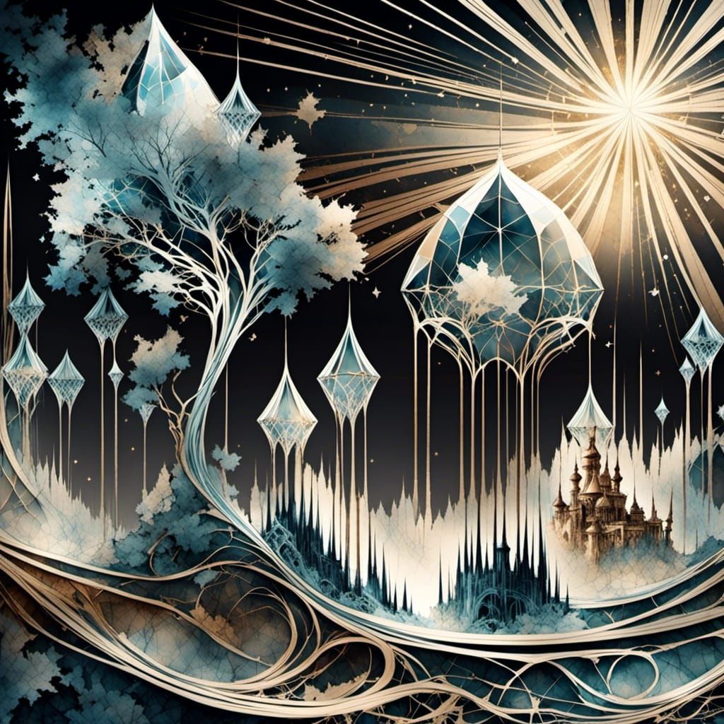Crystal castle town