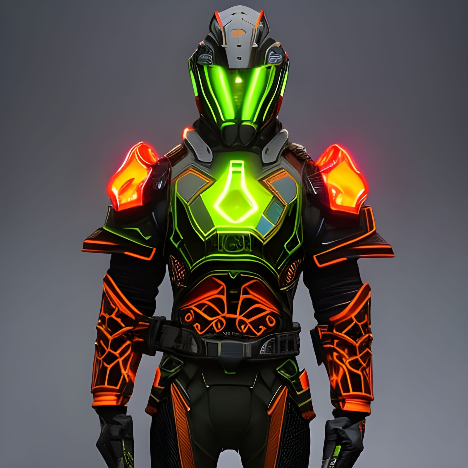 Orange UltraDetailed Armor AI Generated Artwork NightCafe Creator