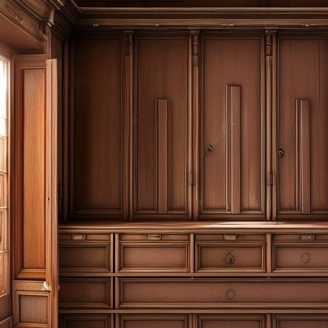 an old wooden cupboard AI Generated Artwork NightCafe Creator