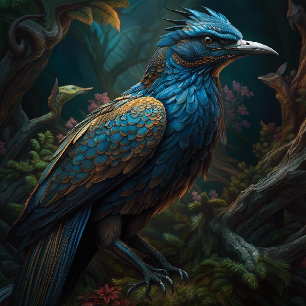 Portrait a griffin bird beautiful celestial glowing filigree imagination dreamlikeart hyperdetailed highly ...  by @Lennis