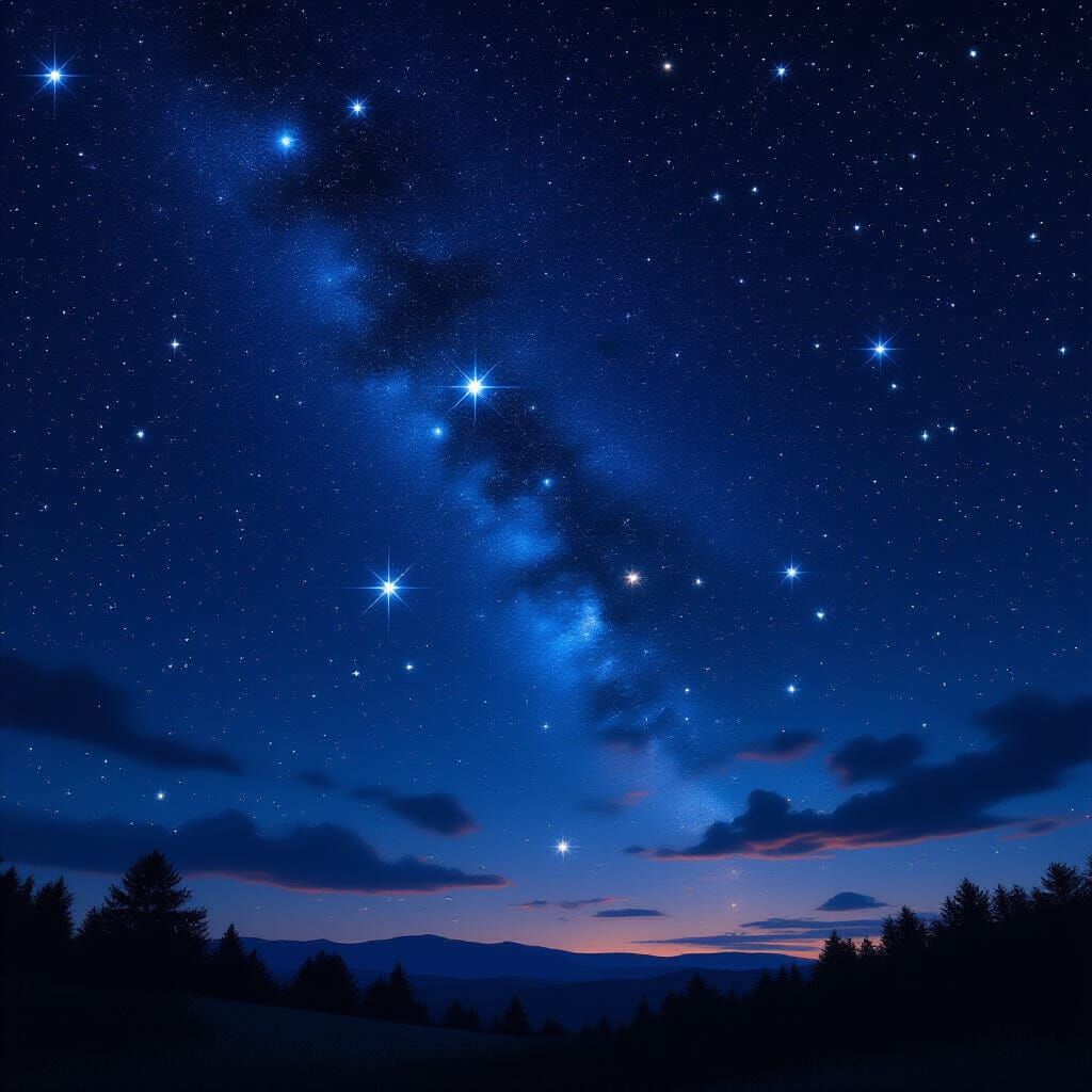 Epic Starry Night Sky with Intense Detail