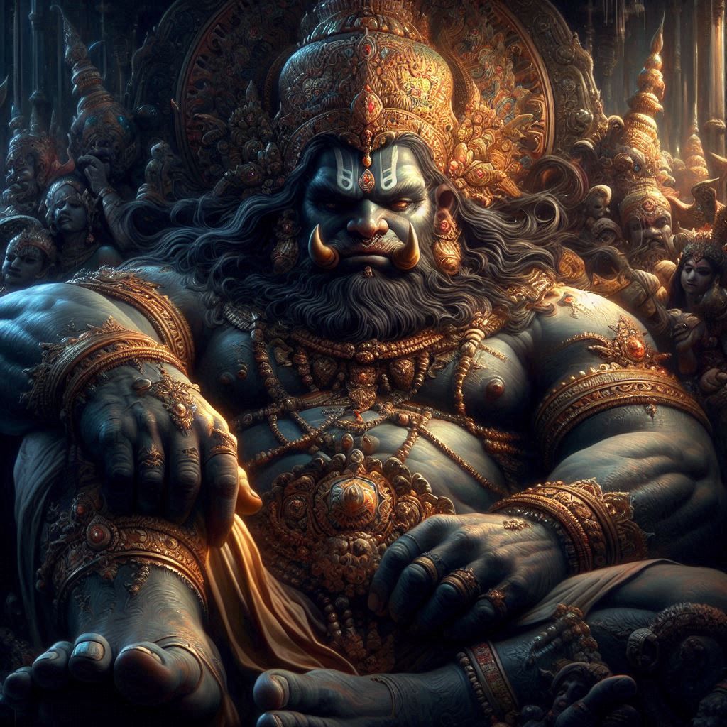 Hindu Pantheon: Kumbhakarna the giant rakshasa
