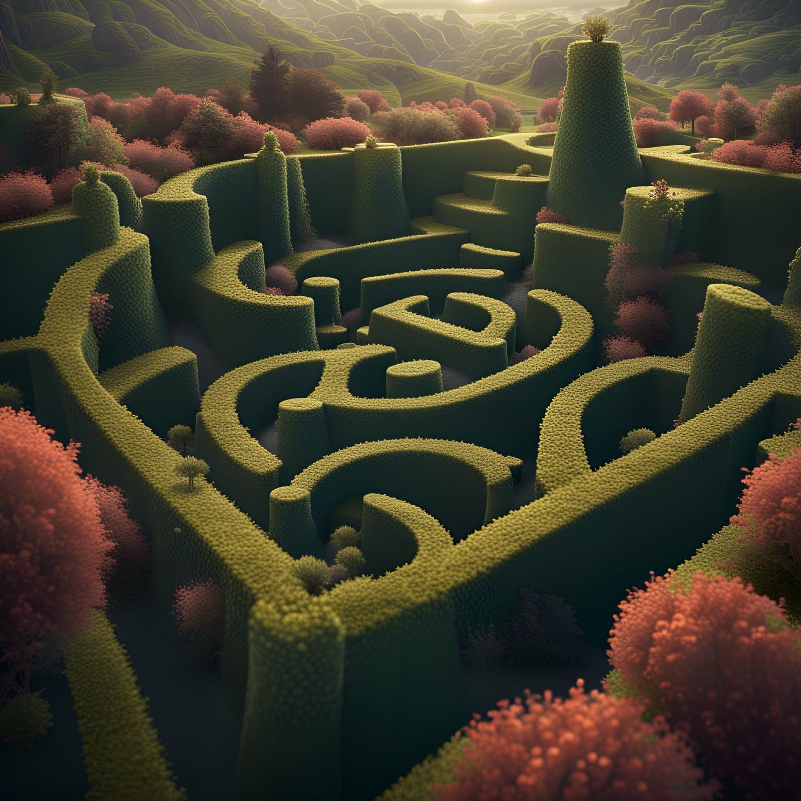 Fantastical Hedge Maze  by @MAKleen