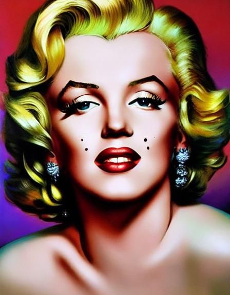 Marilyn Monroe Beautiful Symmetry Hyperrealistic Splash Art Concept Art Mid Shot 7355