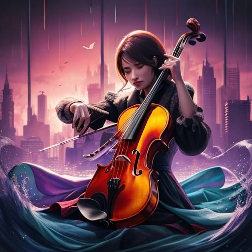 woman playing violin
