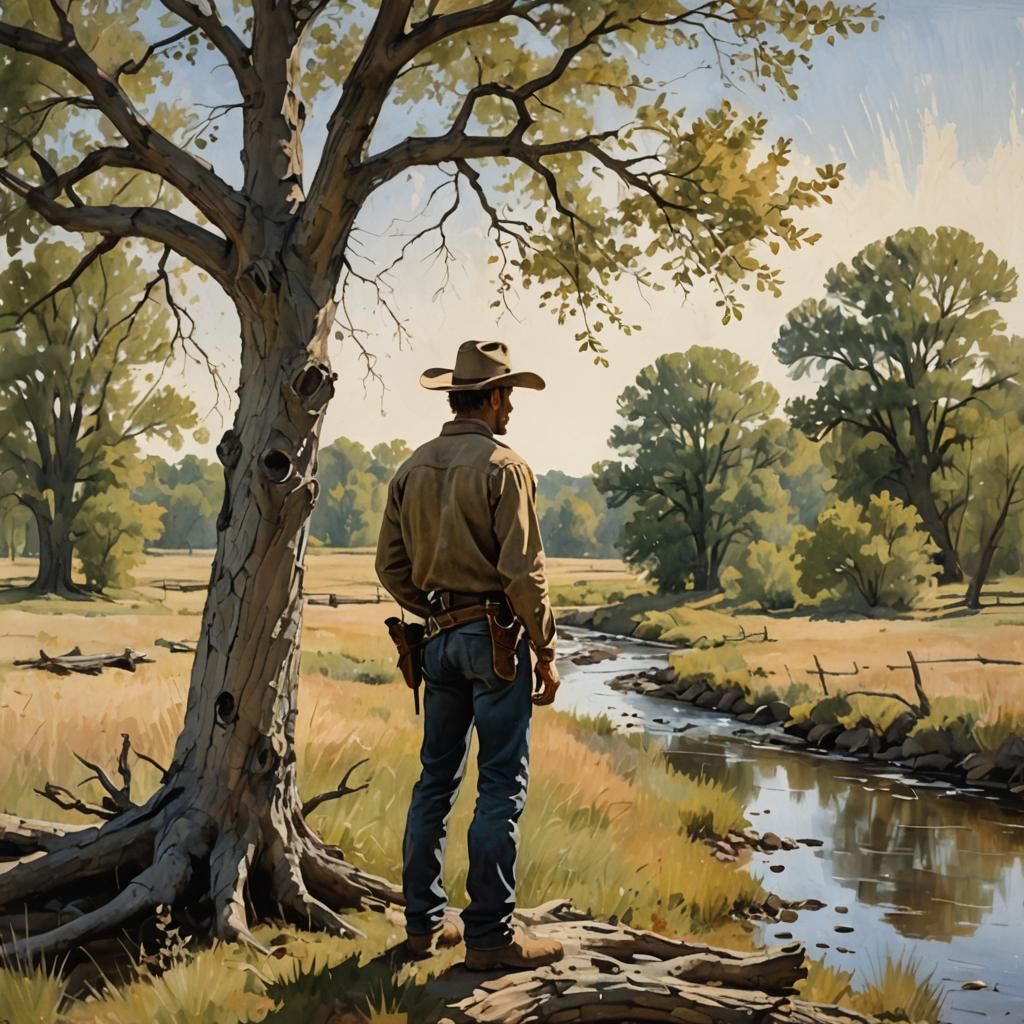 Make an image based off of these lyrics:
"It's nice and quiet here, just the way I like it here. There's no one around for miles, Michigan C...