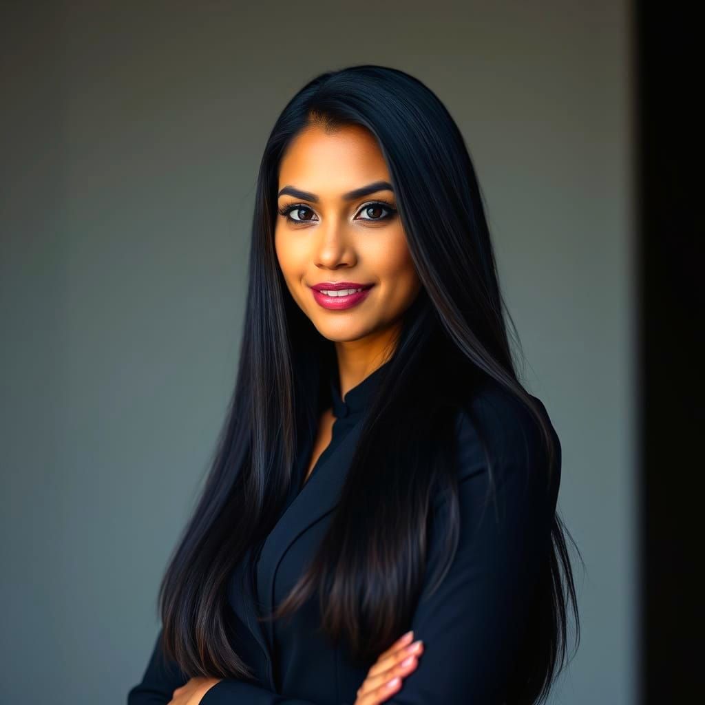 Latina Beauty Portrait in Professional Studio Lighting