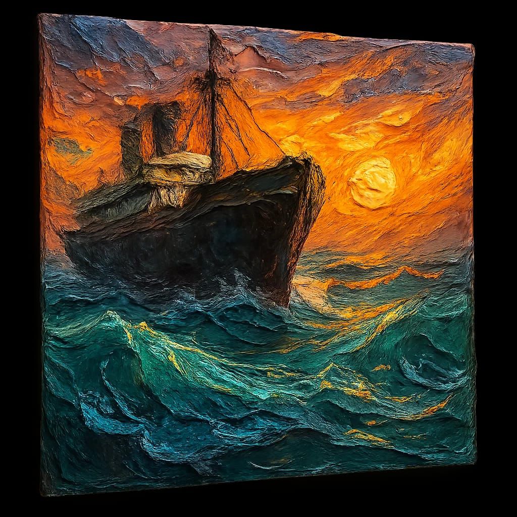 חריטה ובליטה של ספינה 2