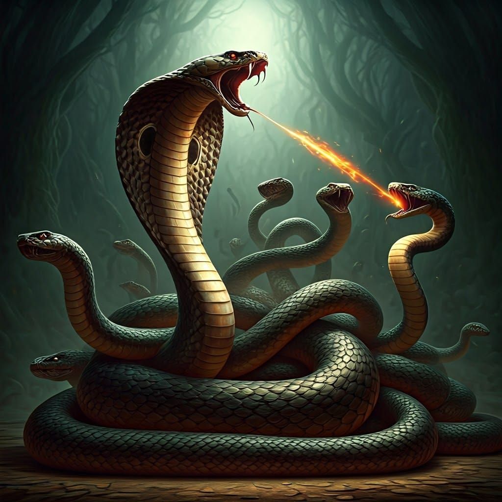Cobra Venom Battle in Biomechanical Style