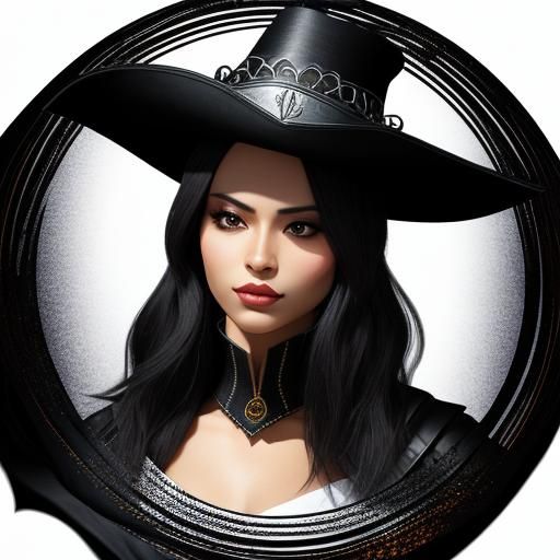 Woman in Musketeer Outfit with Saber, Hyperrealistic Portrai...