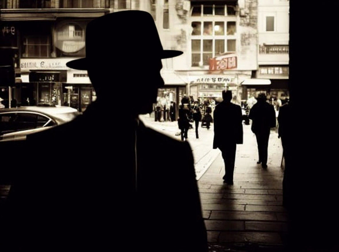 Soft focus, People walking on city streets in the style of Saul Leiter Vivian Maier Diane Arbus Harold Feinstein Bruce Gilpin in sepia tone 