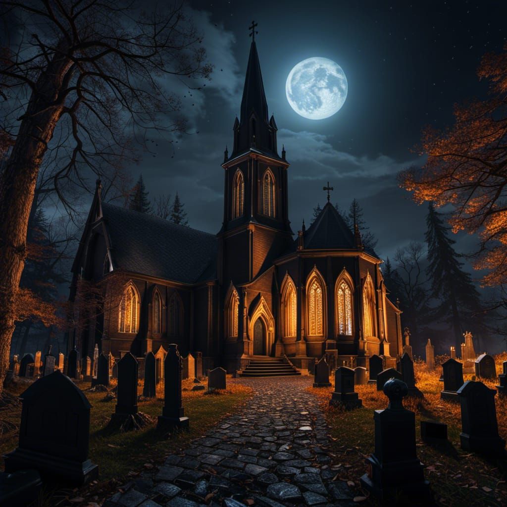 Gothic Church - AI Generated Artwork - NightCafe Creator