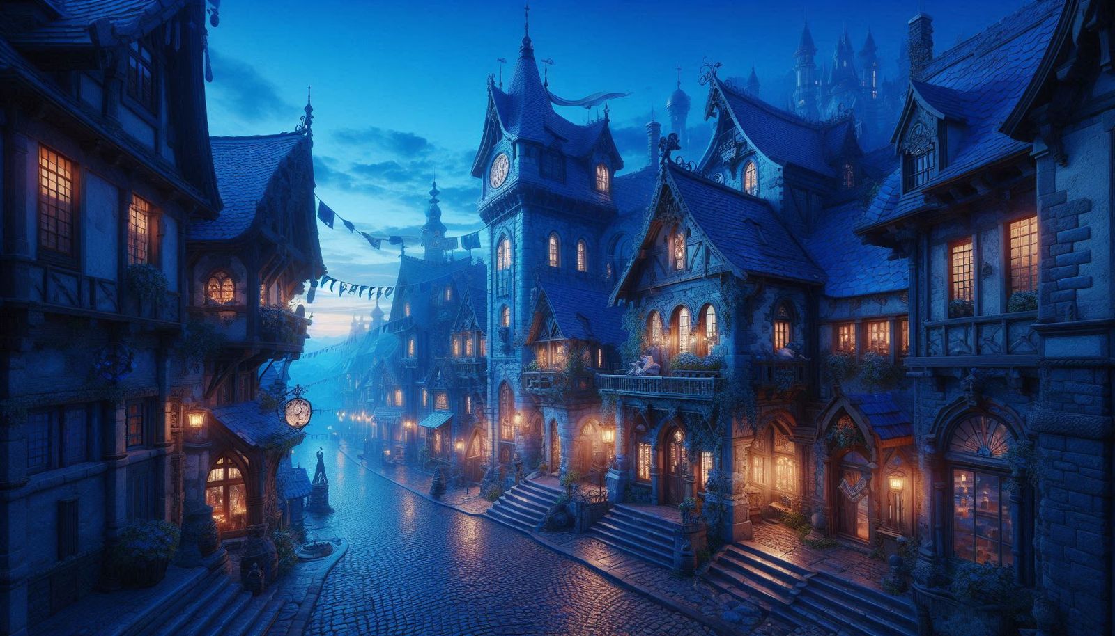 Blue hour in the old town