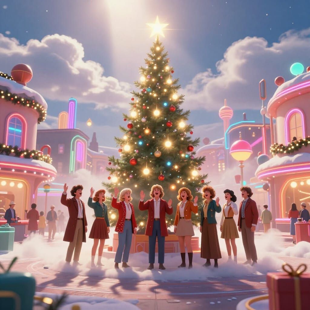 A choir singing joyful Christmas songs  by @Simos Chiras