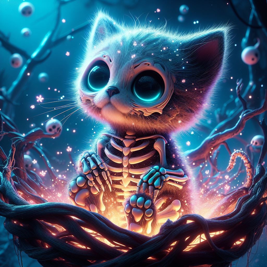 Skeleton kitten