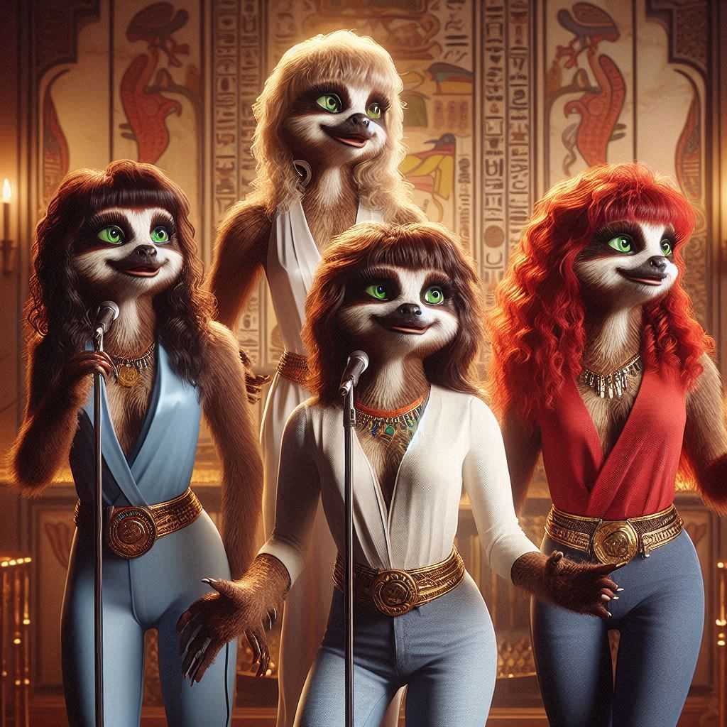 The Banglesloths, pop rock band “Walk Like An Egyptian 🎶”