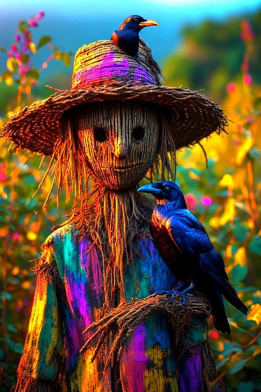 A full-bodied Jamaican scarecrow