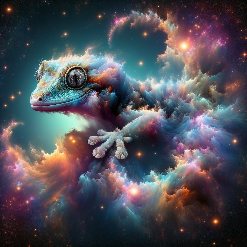 Gecko nebula - AI Generated Artwork - NightCafe Creator