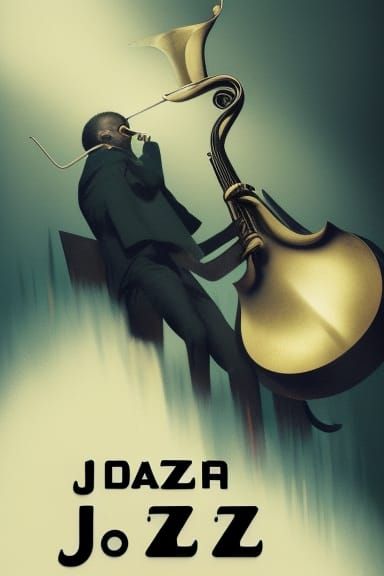 jazz concert poster cozy minimalist flat design round  with ...
