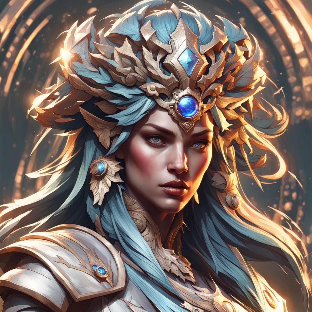 Chaotic Balance Portrait in Hyperdetailed Style