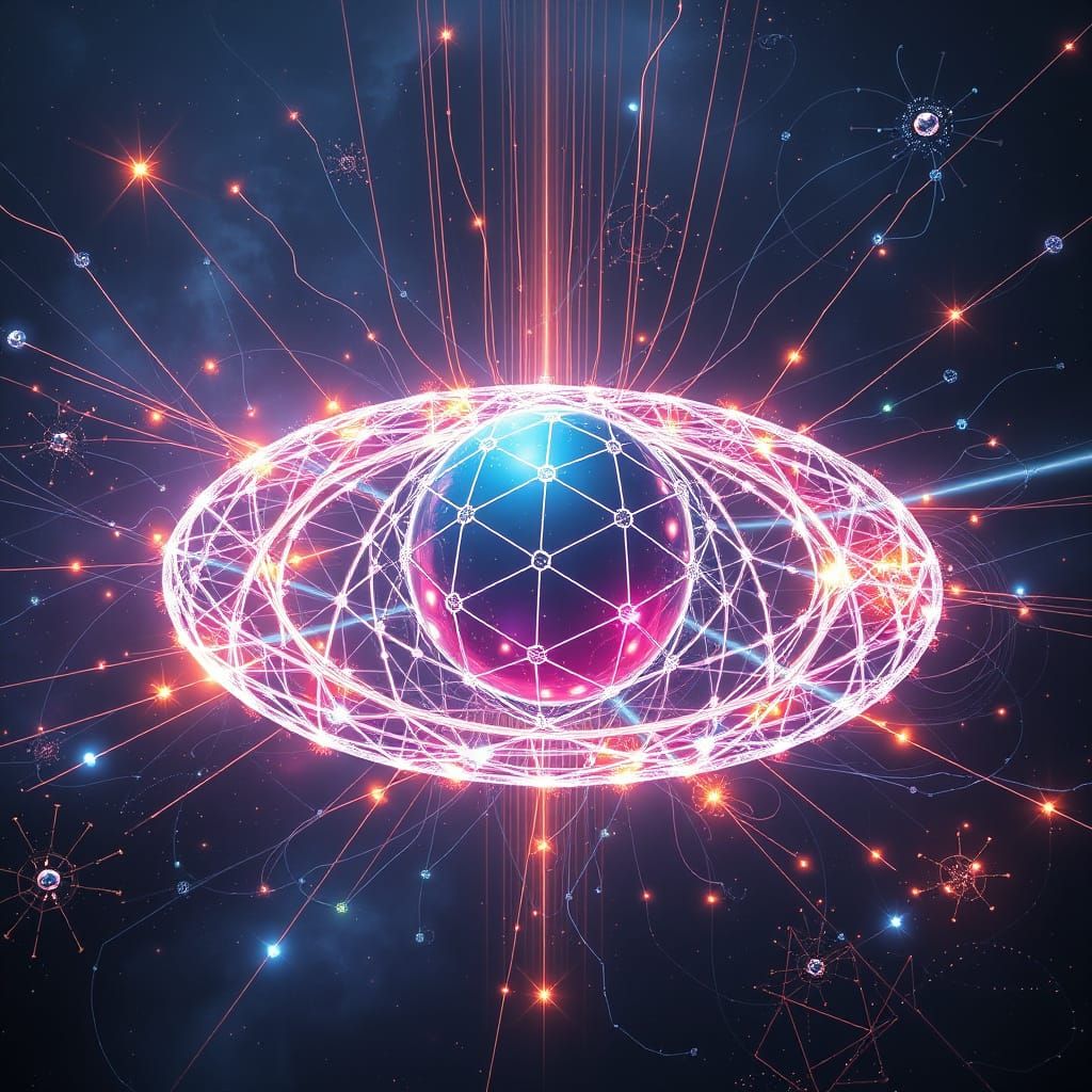 Ethereal Quantum Circuitry in Iridescent Nebula