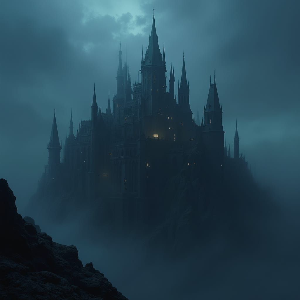 Gothic Fantasy Castle Soars into the Dark Skies