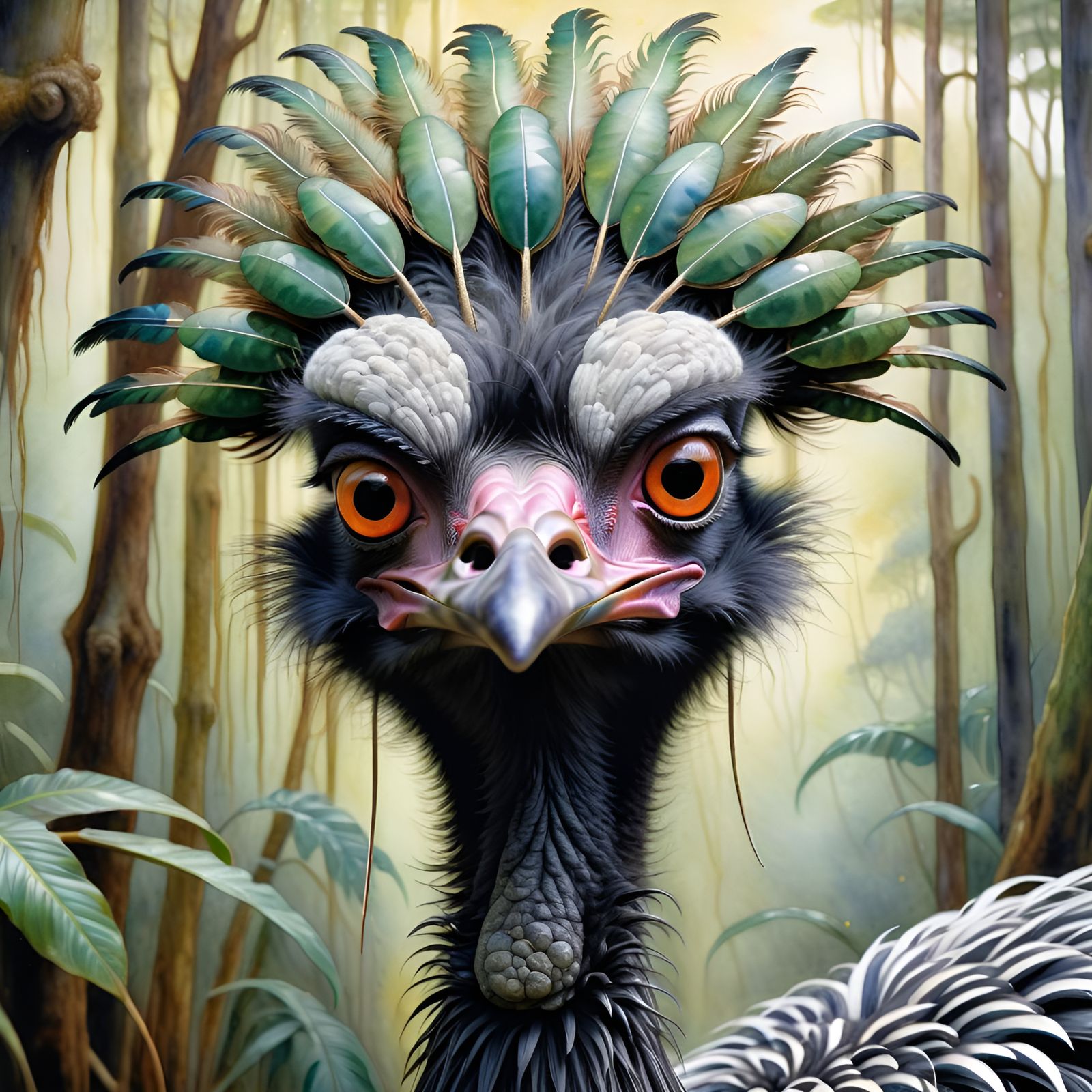 Emu mutant in the amazon  by @INTERCEDENCE