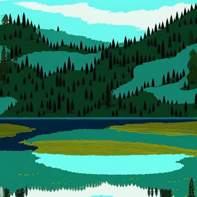 Moss on the lake