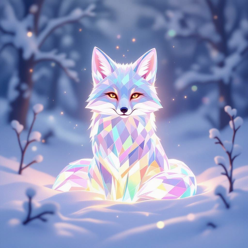 Crystal Fox  by @Thomas