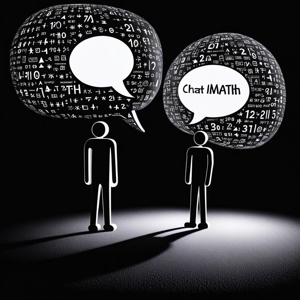 Black and white chat bubble filled with math Stick figure man Chat bubble ,Black and white chat bubble filled with math 
