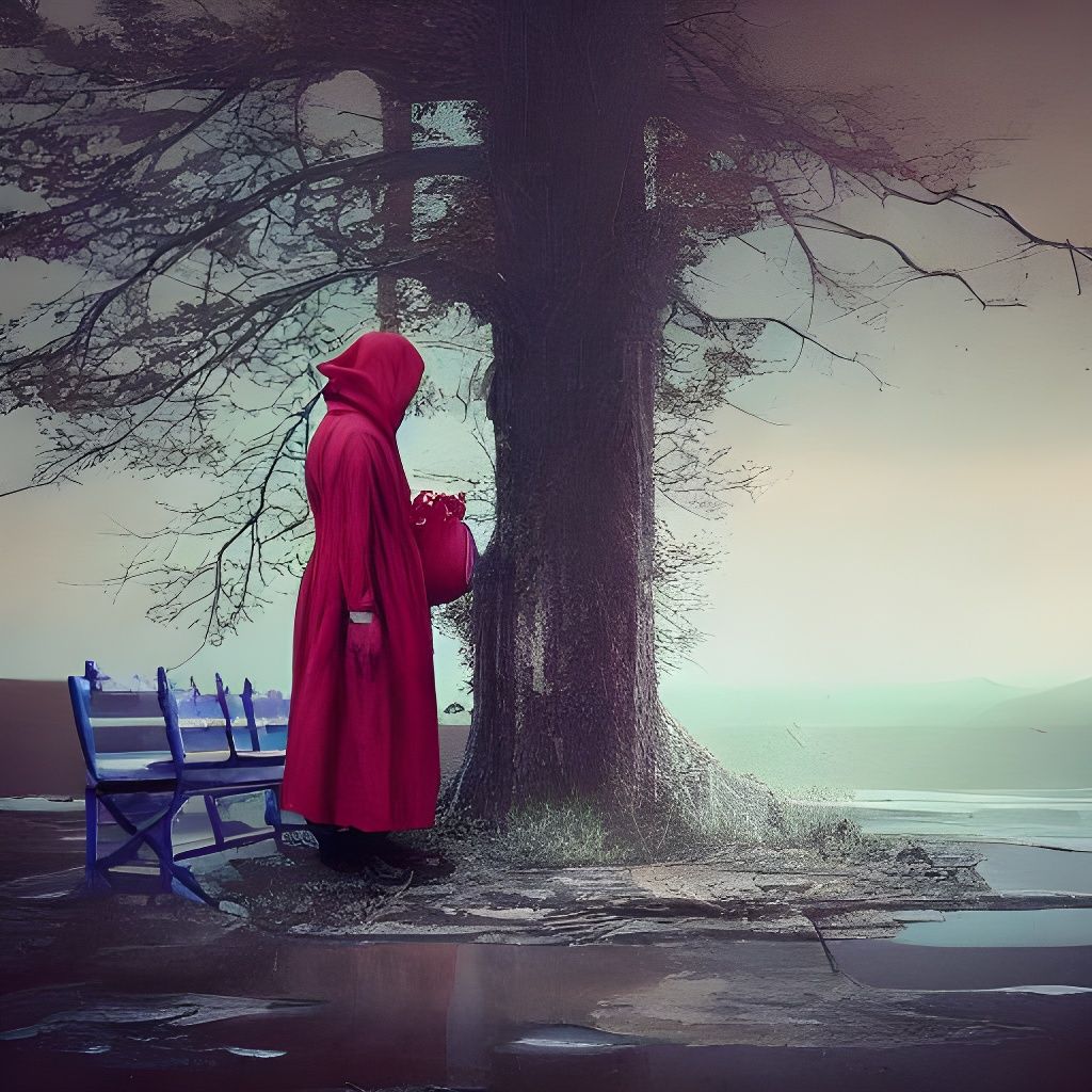 Despairing Older Woman: Subtle Realist Art