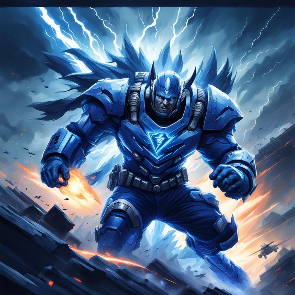 blue thunderbolt, 4k, high resolution