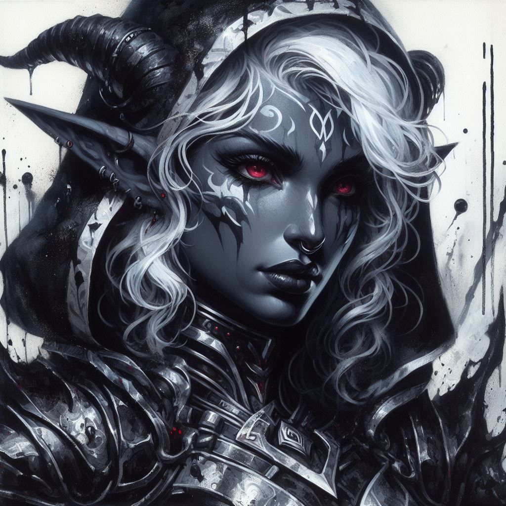 Drow demoness warrior - AI Generated Artwork - NightCafe Creator