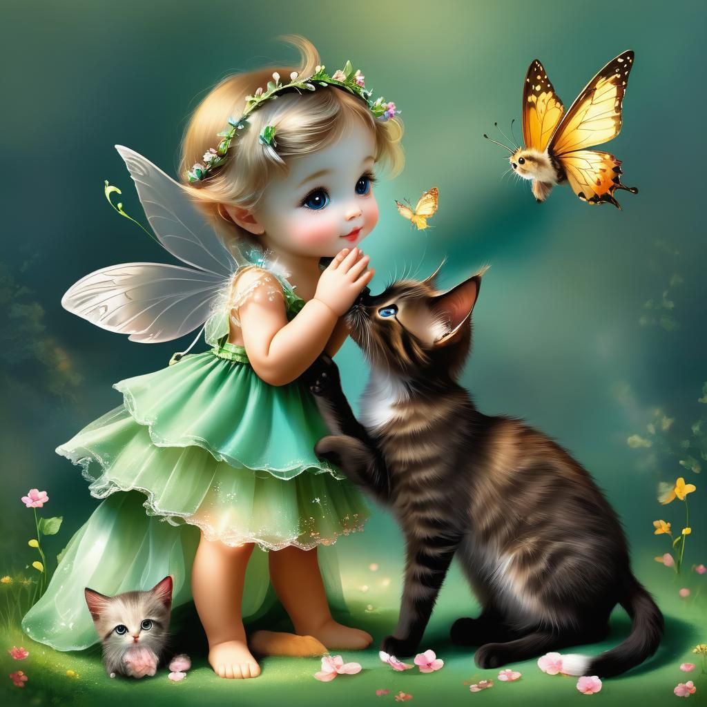 Fairy Kisses Kitten: A Miniature World of Affection