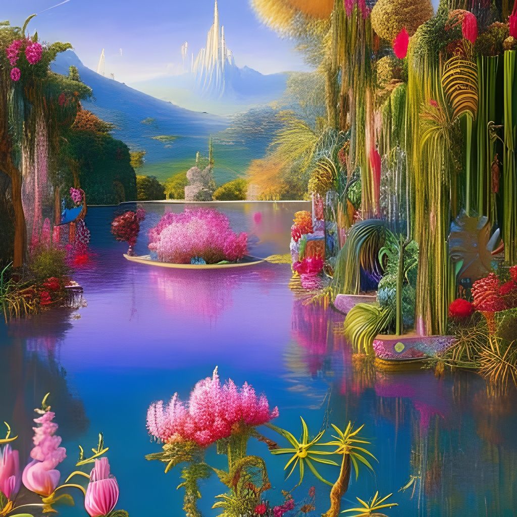 Water Garden - AI Generated Artwork - NightCafe Creator