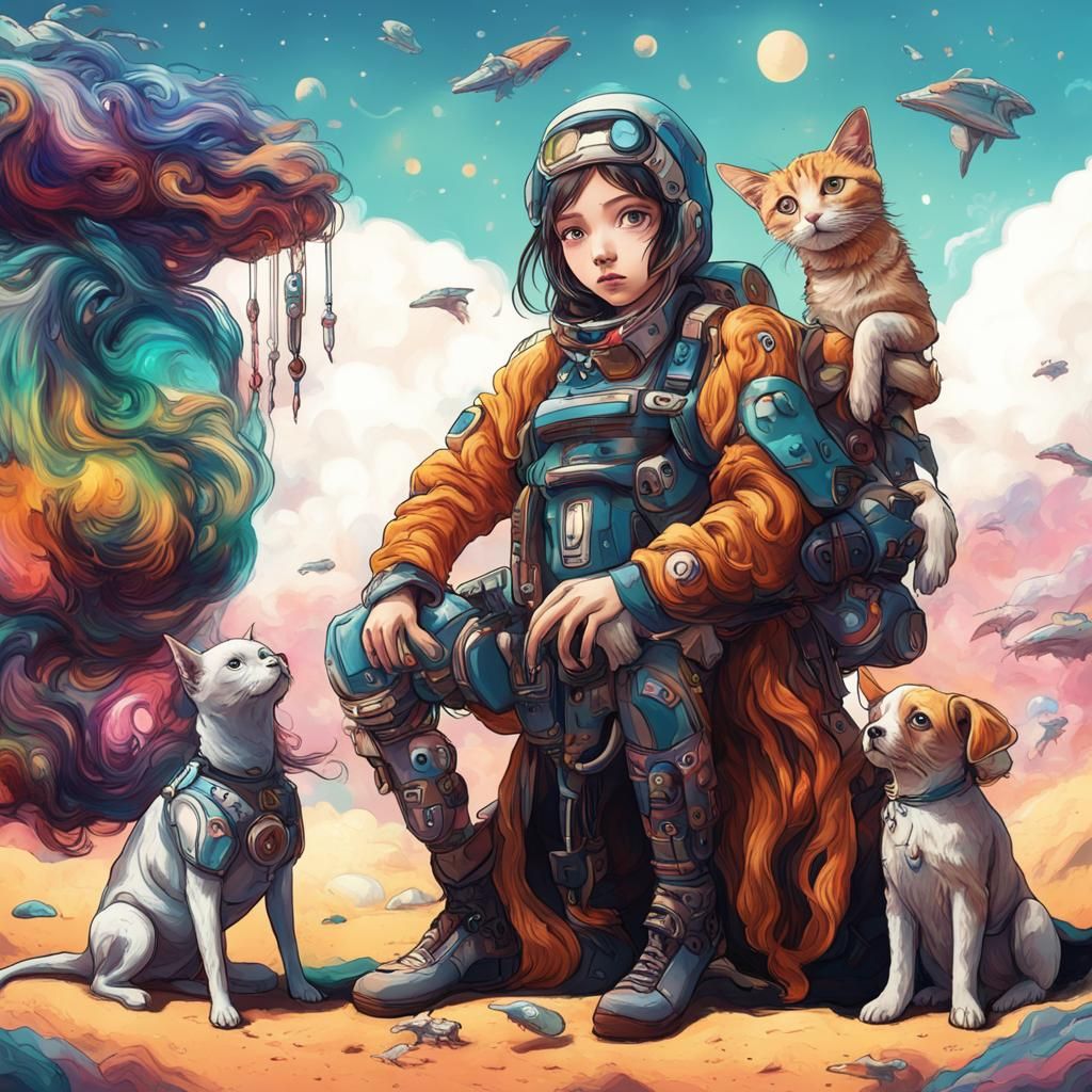 veterinary medicine japanase girl with pets everywhere futur...