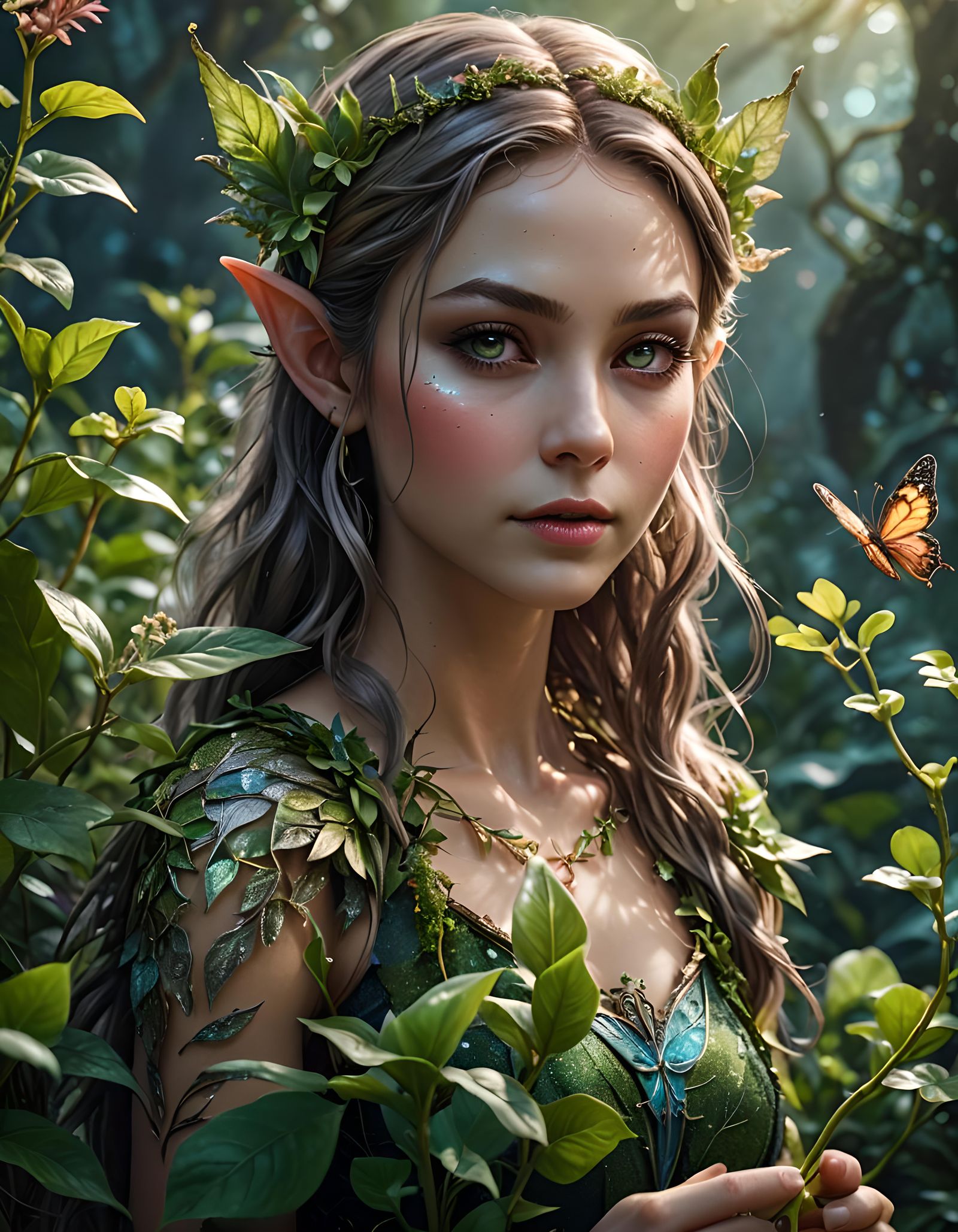Botany elf  by @Edana
