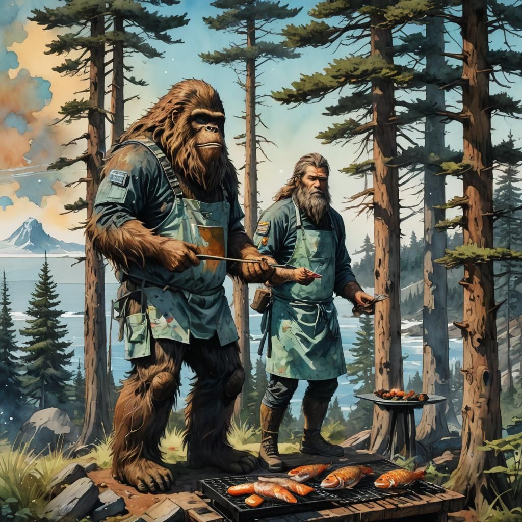 A new reality show: Cooking with Sasquatch
