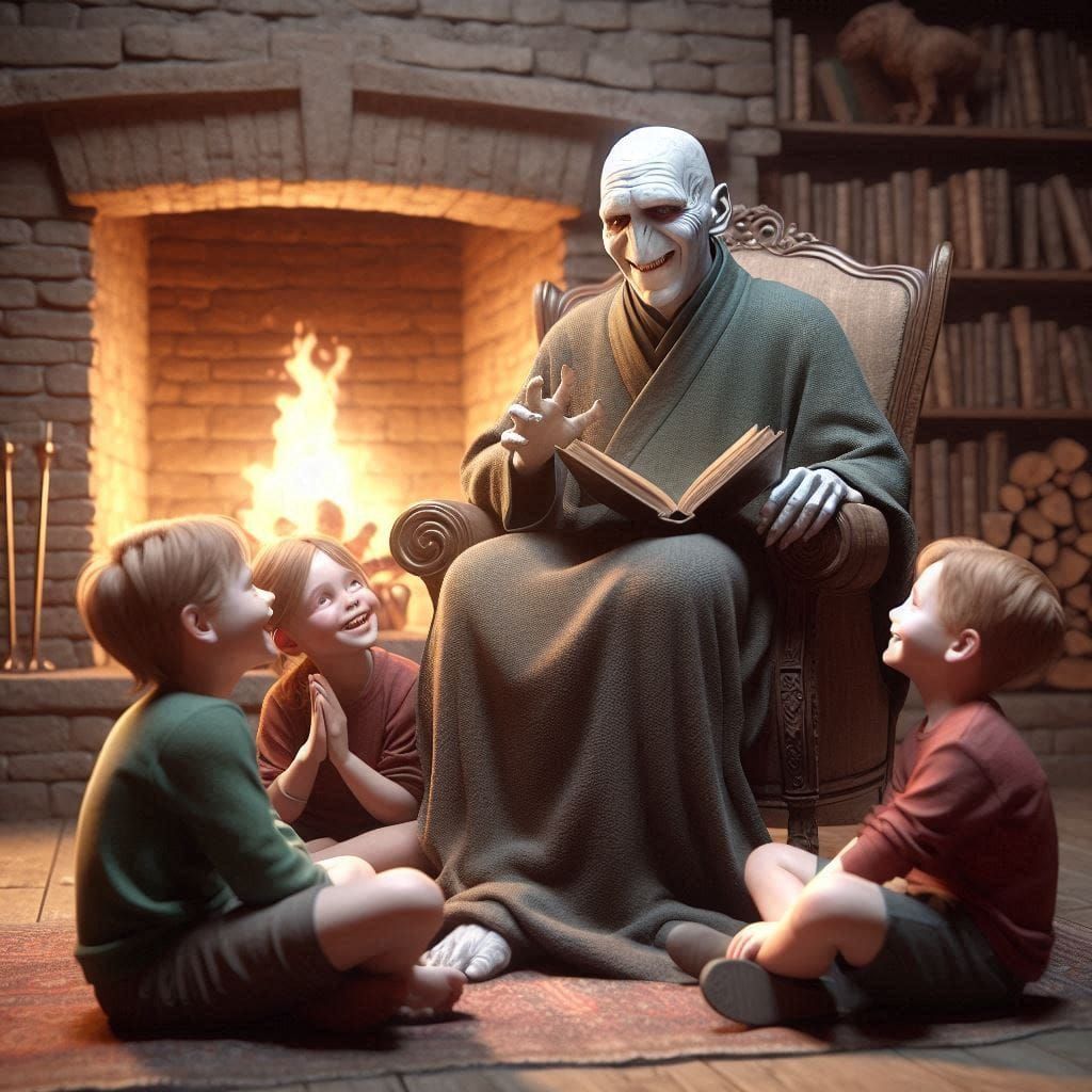 לורד וולדמורט לעת זקנות עם נכדיוו😁